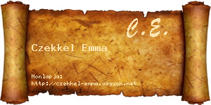 Czekkel Emma névjegykártya